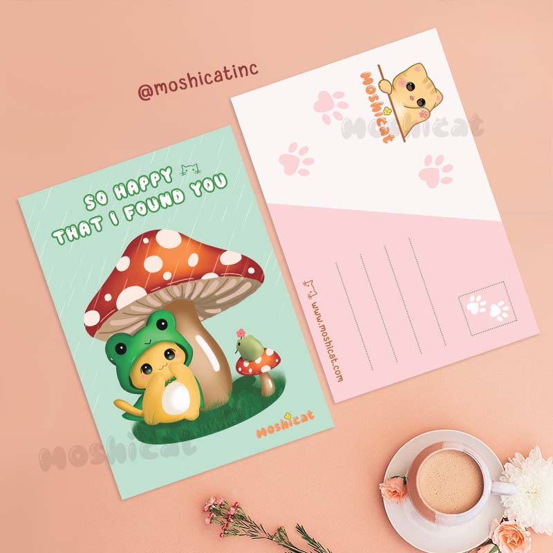 So happy that I found you A6-sized postcard / art print