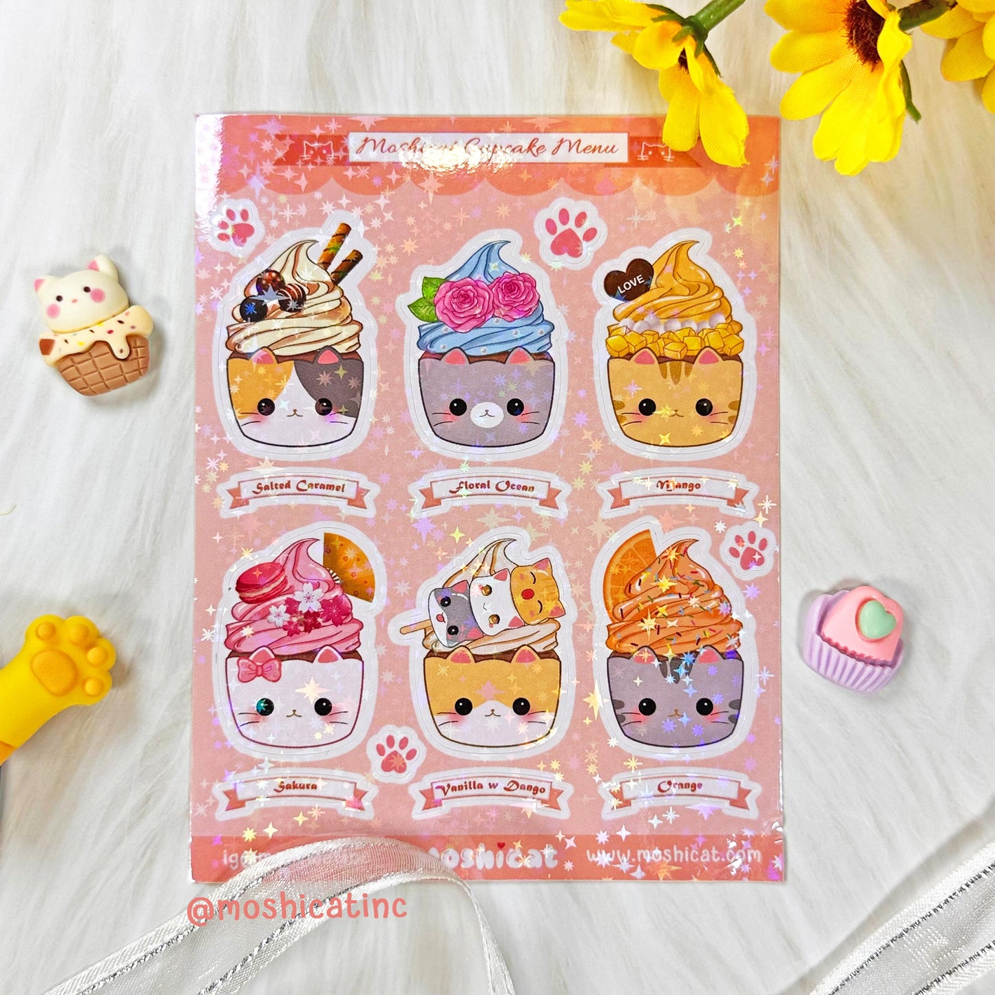 Kitty cupcakes (Sticker sheet)