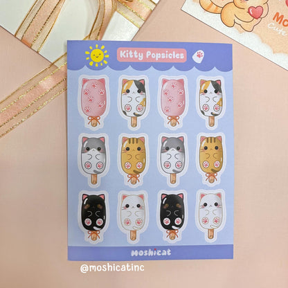 Kitty popsicles (Sticker sheet)