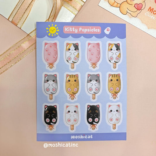 Kitty popsicles (Sticker sheet)