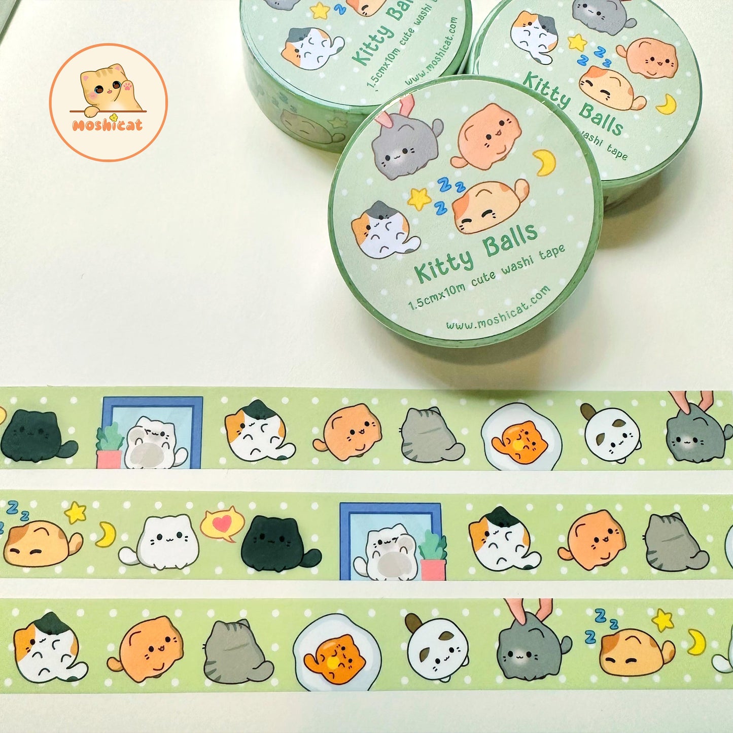Kitty balls (Washi tape)