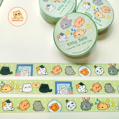 Kitty balls (Washi tape)