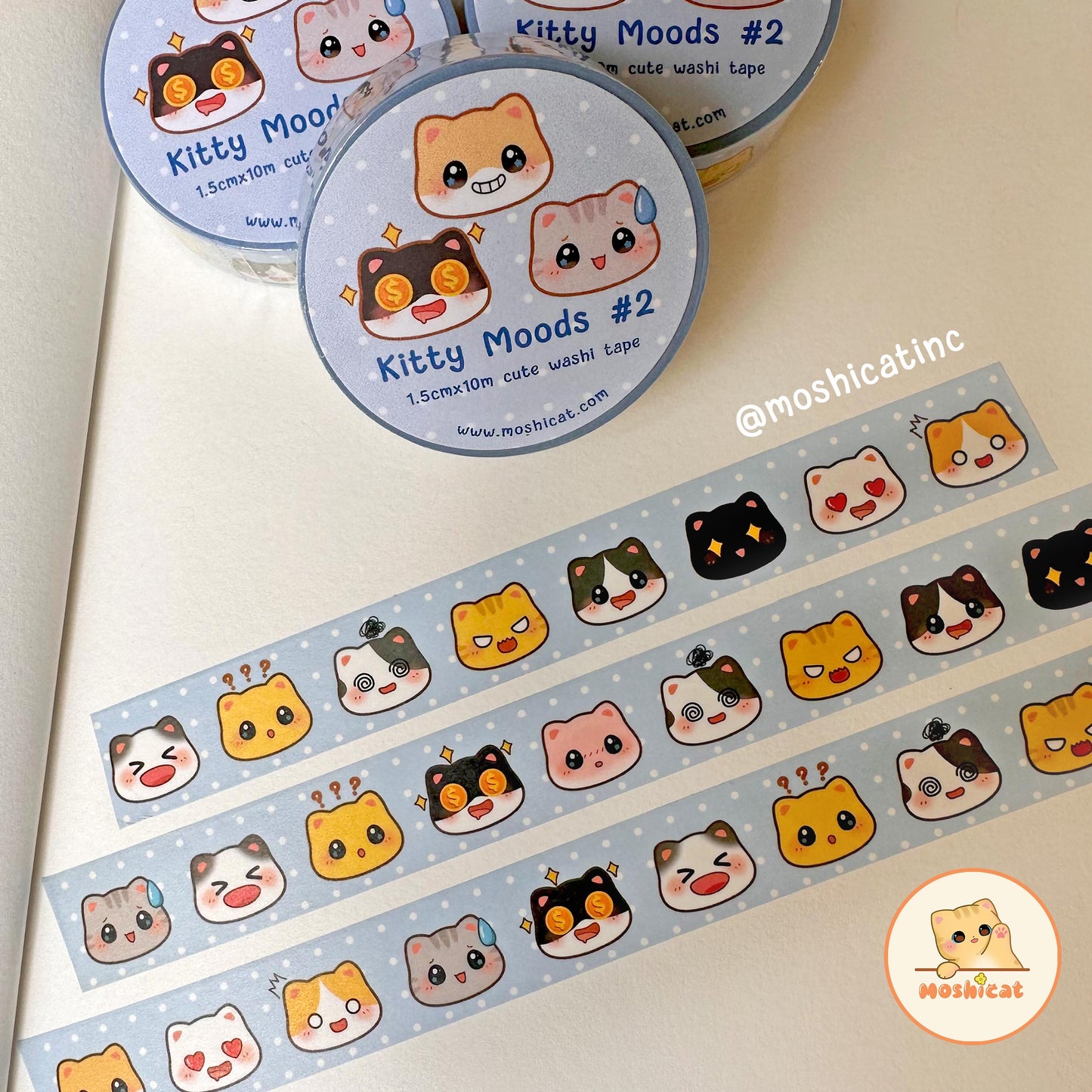 Kitty moods #2 (Washi tape)