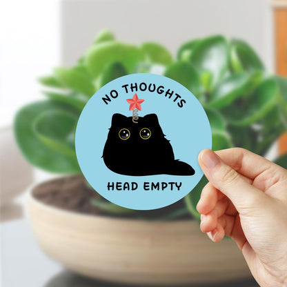 No thoughts head empty Vinyl individual sticker