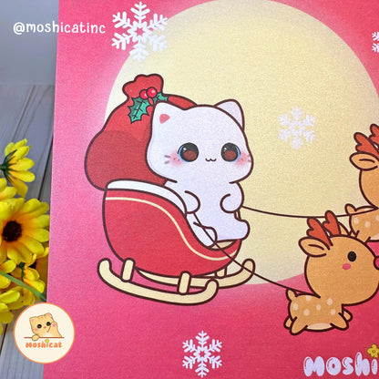 Moshicat year 2026 Cat Table Calendar - Cute Desk Calendar + Monthly Planner