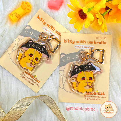 Kitty with umbrella (Keychain)