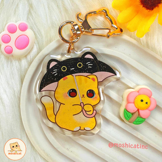 Kitty with umbrella (Keychain)