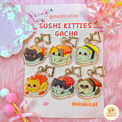 Sushi kitty keychain Gacha / blind bag