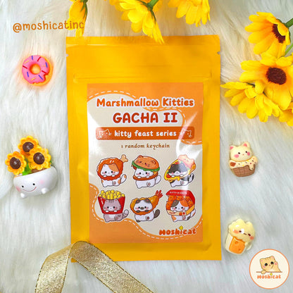 Marshmallow kitties II - kitty feast keychain Gacha / blind bag