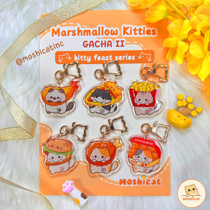 Marshmallow kitties II - kitty feast keychain Gacha / blind bag
