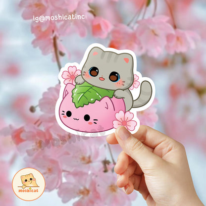 Sakura mochi kitty individual Vinyl sticker