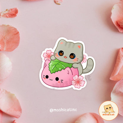 Sakura mochi kitty individual Vinyl sticker