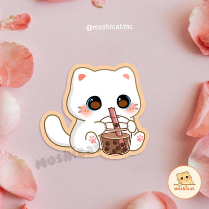 Bubble kit-tea Vinyl sticker