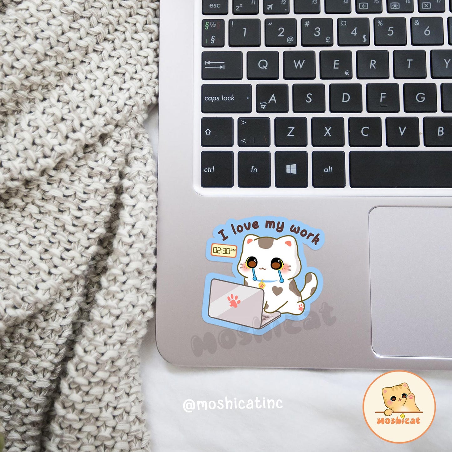I love my work Vinyl sticker